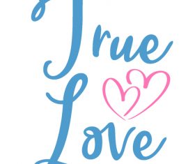 True love valentine day greeting card vector