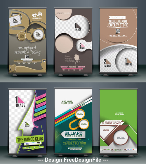 Various banner collection vector