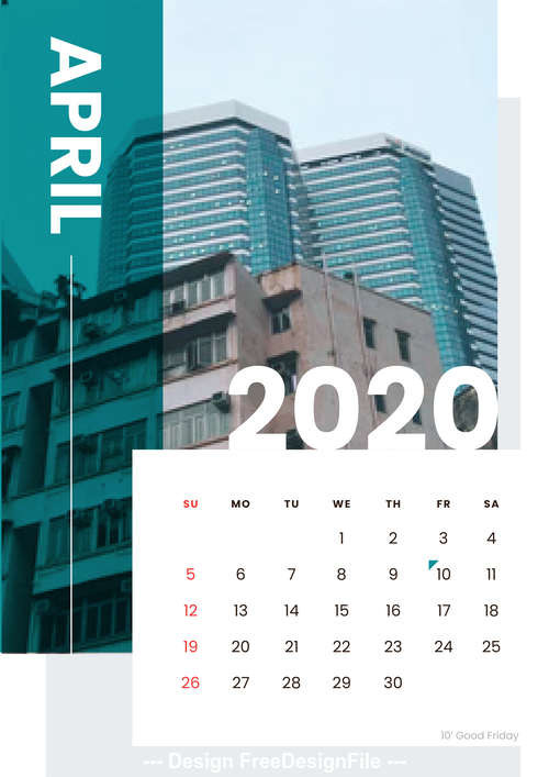 Various building covers 2020 calendar vector 04