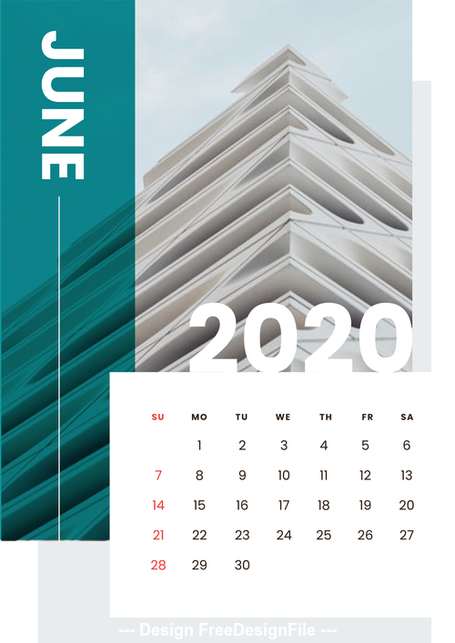Various building covers 2020 calendar vector 06