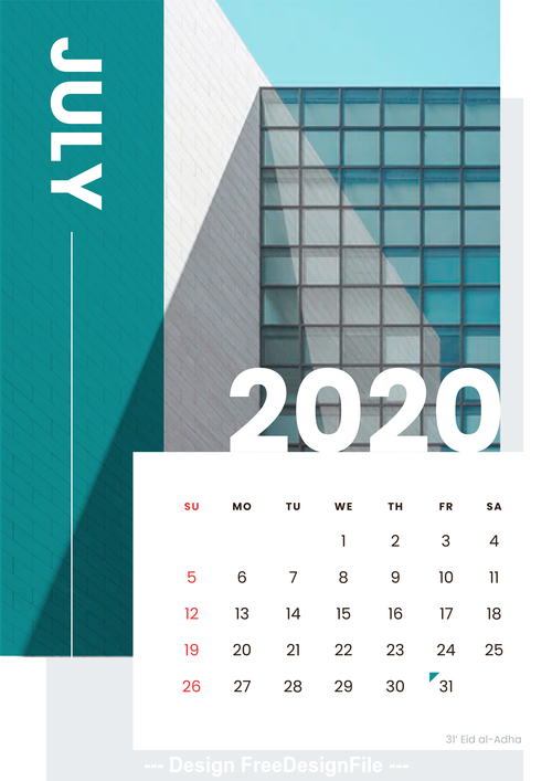 Various building covers 2020 calendar vector 07