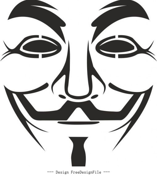 Vendetta mask logo free vectors