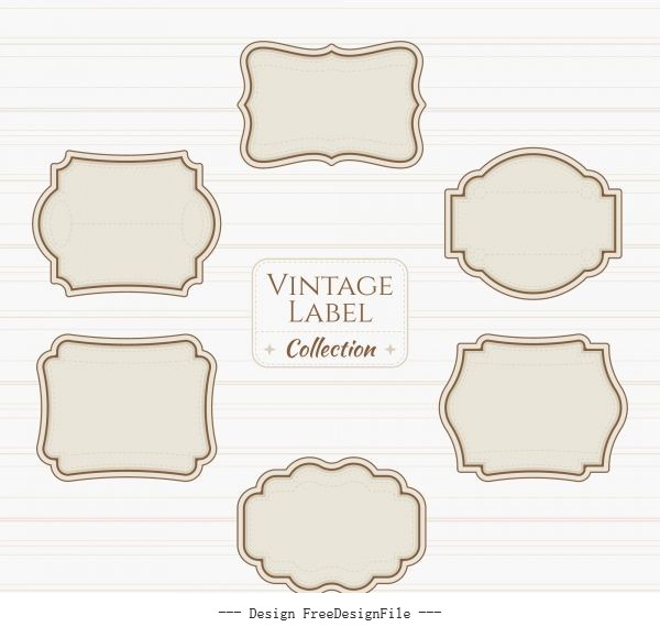 Vintage label collection illustration vector