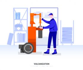 Vulcanization illustration vector