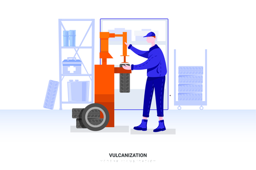 Vulcanization illustration vector