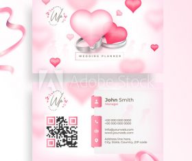 Wedding business cards design vector