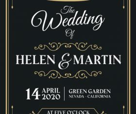 Wedding invitation vector