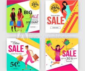 Welcome snap holiday discount poster design vector