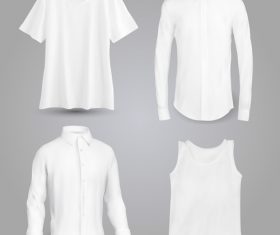 White T-shirt shirt and shirt vector