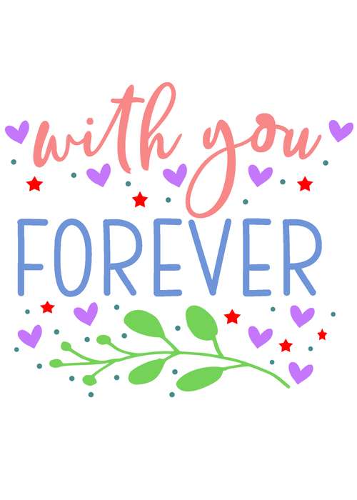 With gou forever Valentine day card vector