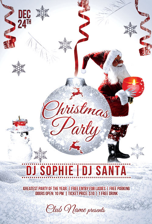 Xmas Event Party Flyer PSD Template