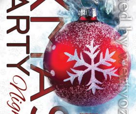 Xmas Party Night PSD Flyer Template