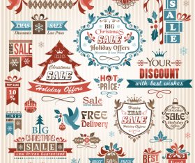 Xmas logo sale vector