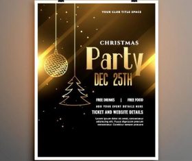 Xmas party flyer card vector