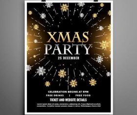 Xmas party flyer vector