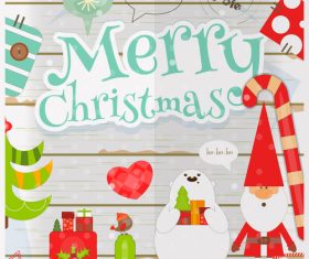 Xmas poster toys vector