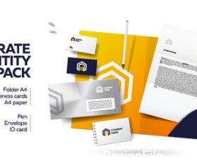 Yellow background corporate brand image design vector