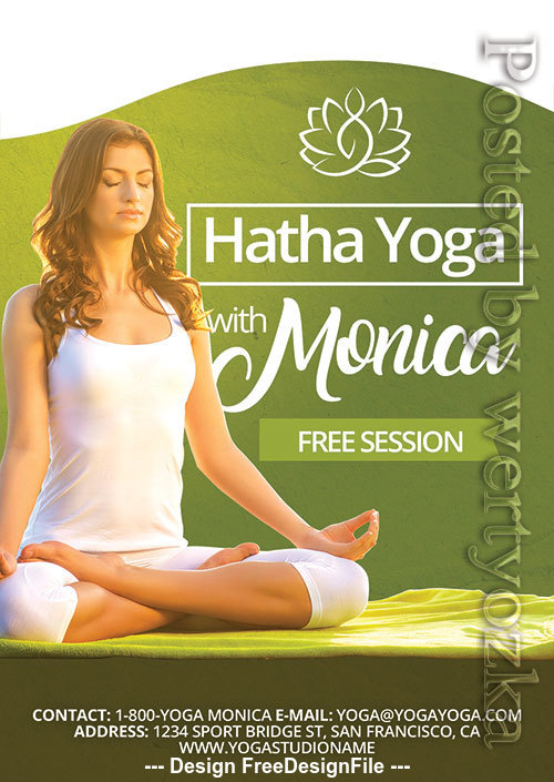 Yoga Poster and Flyer PSD Template