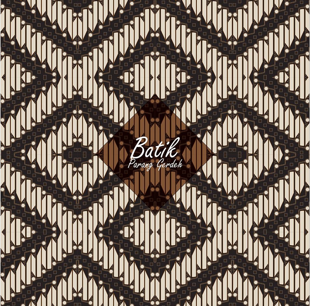 batik of indonesia motif parang gedreh vector