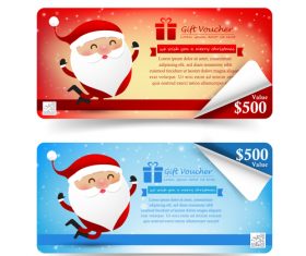 christmas gift voucher tag banner style vector