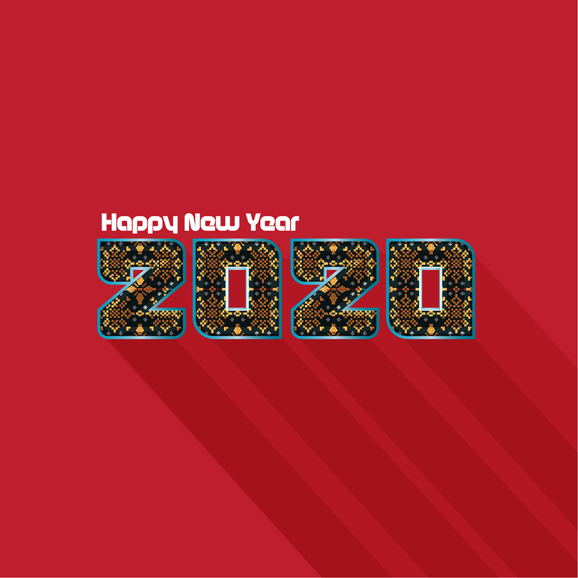 happy new year 2020 vector design