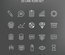 line icon set vector