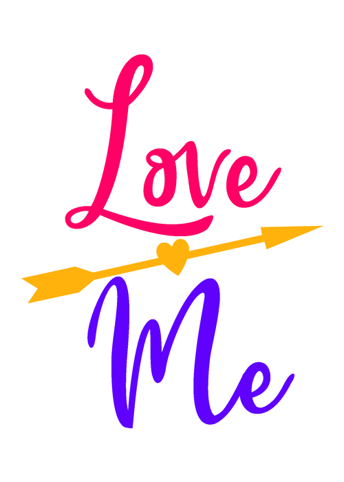 love me valentine day greeting card vector