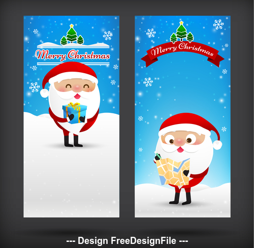 merry christmas card template with copyspace vector
