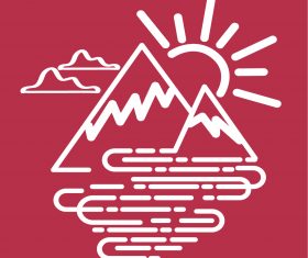 Simple mountain icon