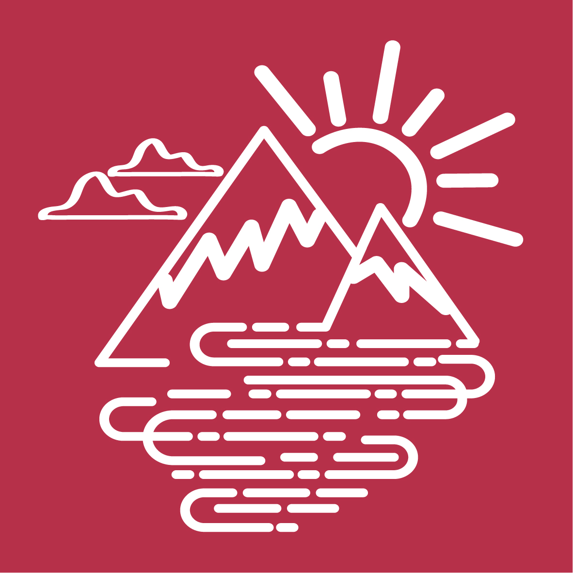 Simple mountain icon