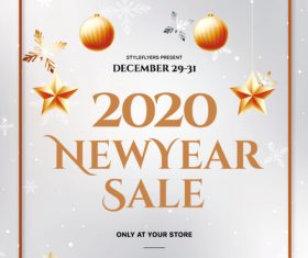 2020 New Year Sale Psd Flyer Template