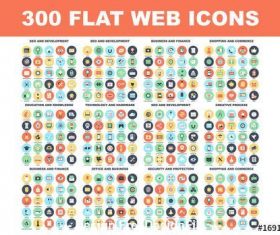 300 Colorful round icons vector