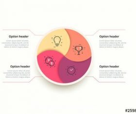 4 step infographic with colorful vector