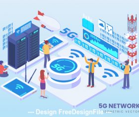 5g network technology vector concept