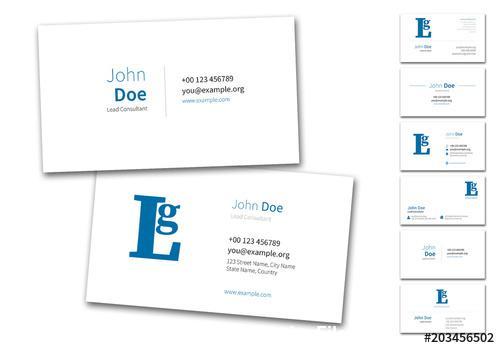 6 Business card vector