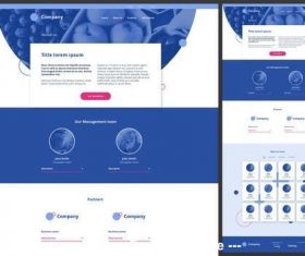 About us page website design vector