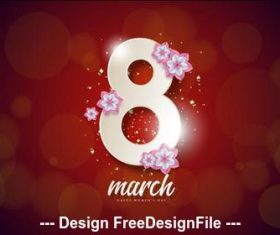 Abstract background Womens day greeting card vector