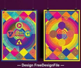 Abstract colorful geometric pattern vector