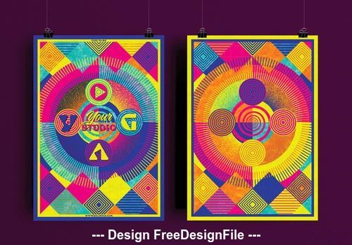 Abstract colorful geometric pattern vector
