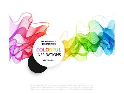 Abstract smoky waves background vector