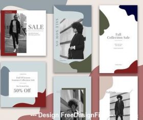 Abstract sutumn seasonal sales social vector