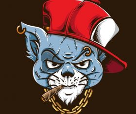 Animal head drawing design illustration vector