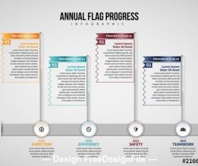Annual flag infographic vector