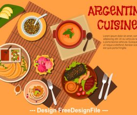 Argentine cuisine vector