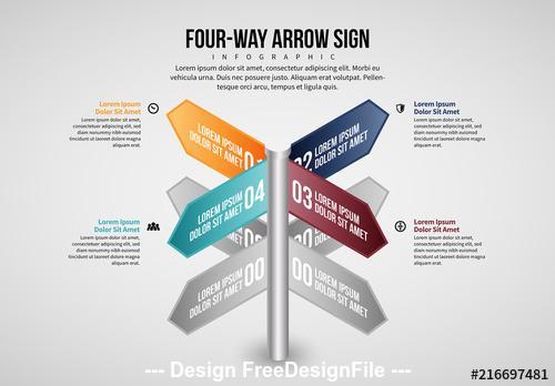 Arrow Sign Infographic vector