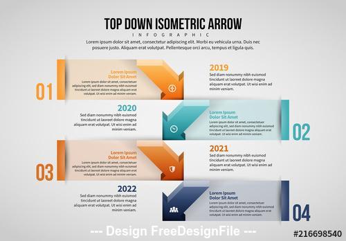 Arrow infographic layout vector