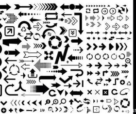 Arrows and icons vector