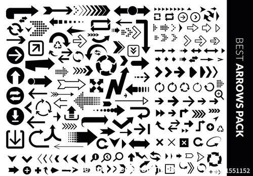 Arrows and icons vector