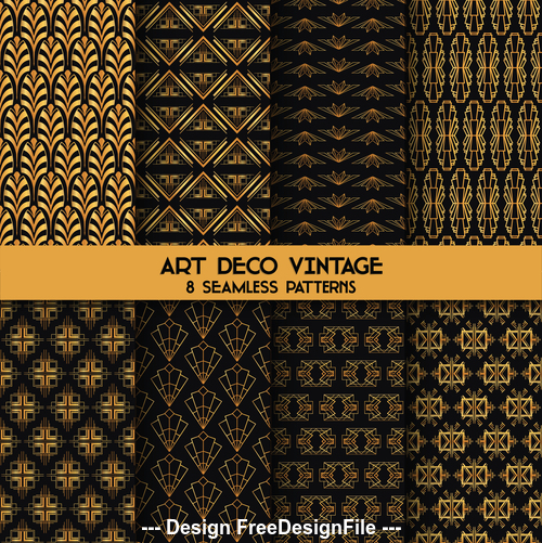Art deco pattern seamless vector