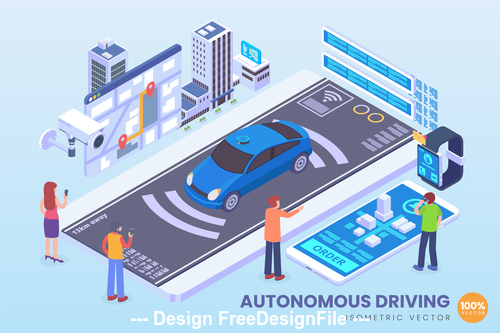 Autonomous driving vector concept